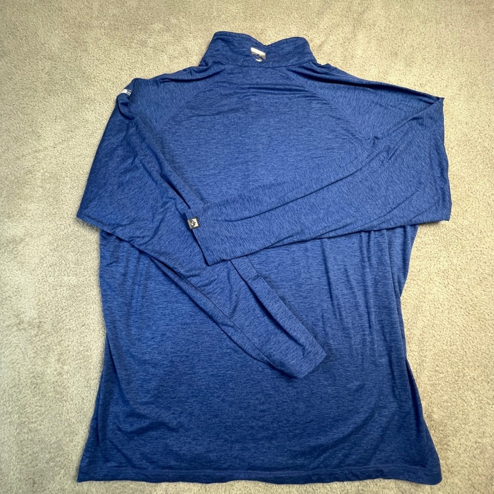 Storm Creek Pullover Mens 2XL Blue Heathered Quarter Zip Performance Top 2340
